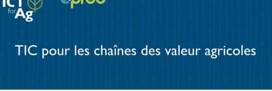 TIC pour les chaînes des valeur agricoles (French Session)