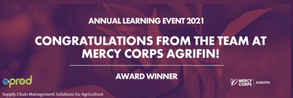 eProd Solutions Wins The Mercy Corps AgriFin “Use Of Digital Data To Serve Smallholders” Award
